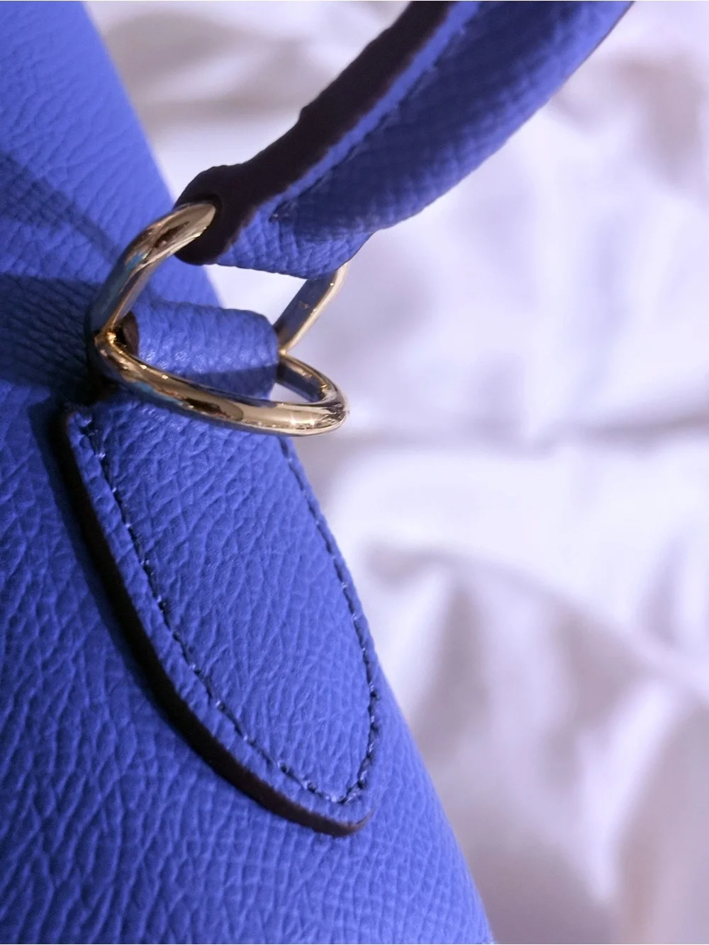Lily & Bean “Evie” Leather Purse, in Cobalt Blue, 28 cm — LIKE NEW!